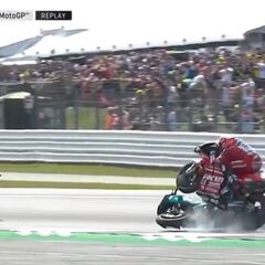 Estremecedora caída de Quartararo y Dovizioso