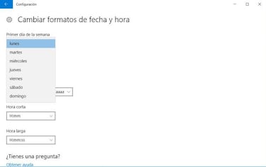 Indica qué día empieza tu semana en Windows 10 con este truco