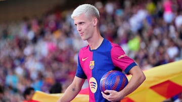 Dani Olmo, en el Gamper con el Barça.