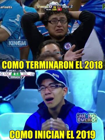 Derrota del Cruz Azul acapara los memes de la jornada