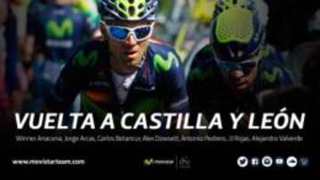 Movistar anunció en su cuenta de Twitter los siete corredores de su equipo que participarán del 15 al 17 de abril en la Vuelta a Castilla y León.