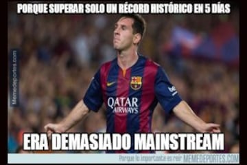 Los memes del récord de Messi en Champions