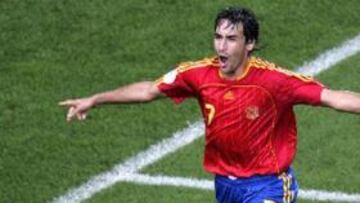 <b>MÁXIMO GOLEADOR.</b> Raúl ya es con 5 goles en el Mundial el máximo goleador español