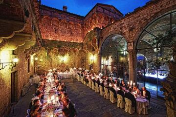 Una de las estancias del castillo de Vincigliata en Italia