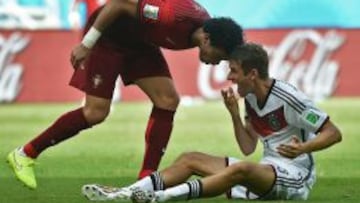 Pepe vio la roja por manotazo y posterior cabezazo a Müller