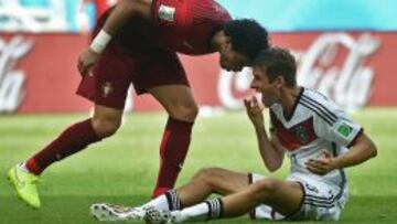 Pepe vio la roja por manotazo y posterior cabezazo a Müller