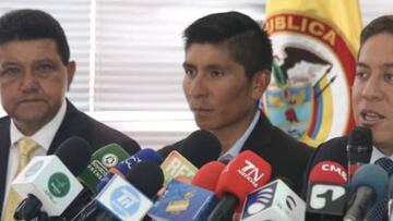 Nairo Quintana en rueda de prensa