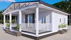 It’s got a front porch and gives off beach villa vibes: Check out the full house Amazon’s selling for under $35,000