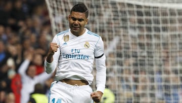 Casemiro, tras marcar en el Real Madrid - Las Palmas.