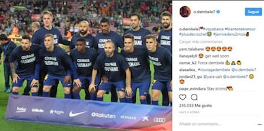 Dembélé, optimista: "En dos meses estaré de vuelta"