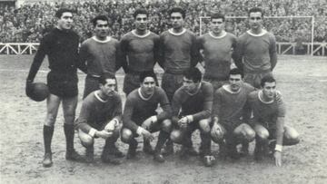 Alineación del Indautxu en los 60.