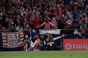 1-0. Thomas Lemar celebra el primer gol.