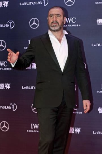 El exfutbolista francés Eric Cantona a su llegada a la ceremonia de entrega de los Premios Laureus del Deporte en Shanghái.