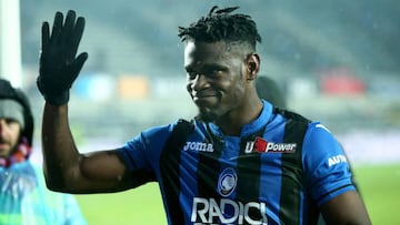 Bergamo (Italy), 27/01/2019.- Atalanta&#039;s Duvan Zapata reacts at the end of the Italian Serie A soccer match Atalanta BC vs AS Roma at the Atleti Azzurri d&#039;Italia stadium in Bergamo, Italy, 27 Jannuary 2019. (Italia) EFE/EPA/PAOLO MAGNI