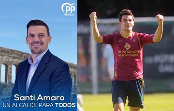 Santi Amaro (f¨²tbol), n¨²mero 1 en la lista del PP por M¨¦rida.