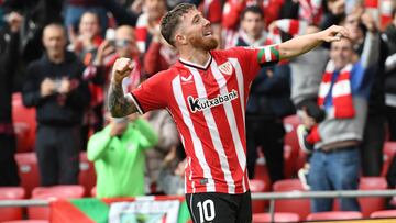 Iker Muniain celebra un gol del Athletic.