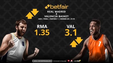 Real Madrid vs. Valencia Basket (partido 1): horario, dónde ver, pronósticos y estadísticas
