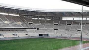 <b>PREPARADO. </b>El Estadio de La Cartuja espera ya la llegada de los jugadores del Betis y del Barcelona. No estará al 100 por cien, pero la situación es óptima.