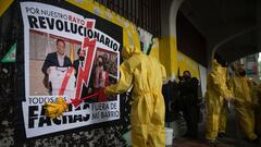 Aficionados del Rayo en la protesta contra la directiva.