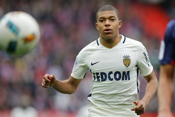 Monaco's Kylian Mbappe in action.