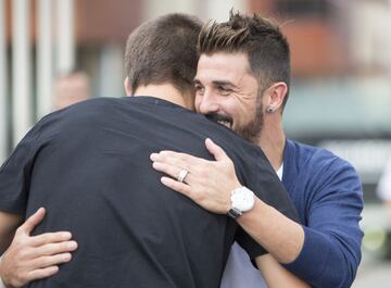 Piqué and David Villa.