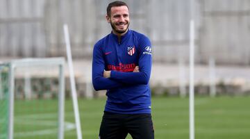 El primer entrenamiento del Atleti tras el parón