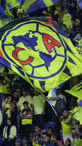 Fans o Aficion with Flag during the 5th round match between America and Monterrey as part of the Liga BBVA MX, Torneo Clausura 2026 at Ciudad de los Deportes Stadium, on February 07, 2026 in Mexico City, Mexico.