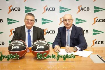Francisco Roca, presidente de la ACB, y Jesús Nuño de la Rosa, consejero de El Corte Inglés.