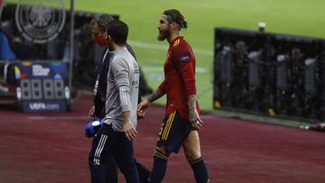 Ramos tuvo que ser sustituido contra Alemania por una lesión en el bíceps femoral derecho.