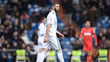 Benzema durante un partido..