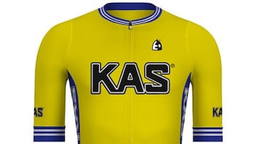 Maillot cl&aacute;sico de KAS en los a&ntilde;os 80.