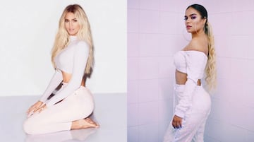 El increíble parecido de Karol G y Khloé Kardashian