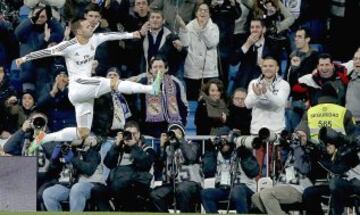 Jesé Rodríguez celebra el primer gol del equipo ante el Espanyol en la Copa del Rey 2014.
 