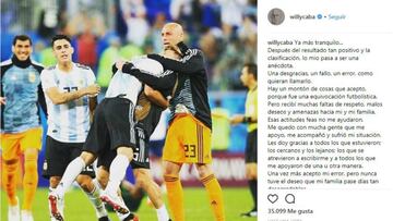 Caballero: "Recibí amenazas"