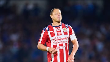 Javier Chicharito Hernandez of Guadalajara during the quarter-final second match between Cruz Azul and Guadalajara as part of the Liga BBVA MX, Torneo Apertura 2025 at Olimpico Universitario Stadium, on November 30, 2025 in Mexico City, Mexico.