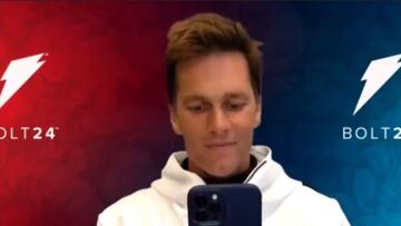 Tom Brady aprovechó para documentar su conferencia vía Zoom