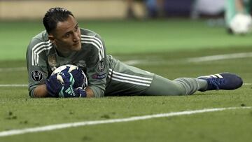 Keylor, en el partido ante el Liverpool.