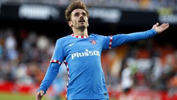 Griezmann, tras marcar el 1-2 al Valencia el pasado domingo en Mestalla.