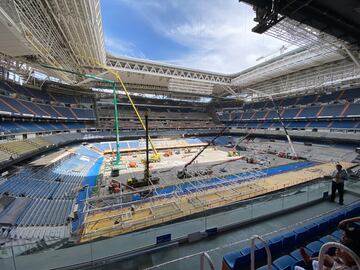 Estado actual de las obras del Santiago Bernabéu.