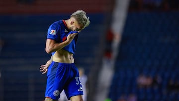 Gonzalo Piovi of Cruz Azul during the 14th round match between Cruz Azul and Monterrey part of the Torneo Clausura 2024 Liga BBVA MX at Ciudad de los Deportes Stadium on April 06, 2024 in Mexico City, Mexico.