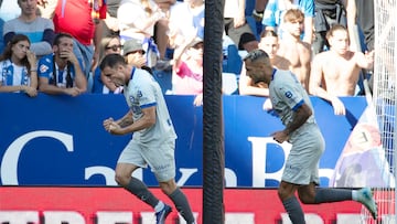 Conechny tras marcar el gol.