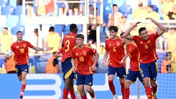 Partido de la fase de grupos del Europeo Sub-21 entre España y Rumania.