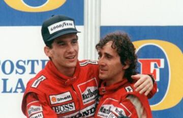 Senna y Prost, compañeros y rivales en McLaren.