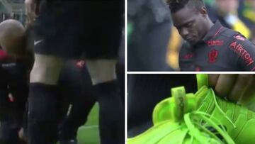 Balotelli perdió ¡2 minutos! de partido para que le ataran los cordones