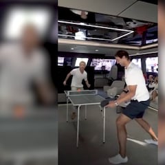 Da igual el deporte si hay una pala o una raqueta: Nadal contra Rosberg al tenis de mesa...