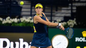 Garbine Muguruza of Spain in action during her third round match at the 2021 Dubai Duty Free Tennis Championships WTA 1000 tournament against Iga Swiatek of Poland
AFP7
10/03/2021 ONLY FOR USE IN SPAIN