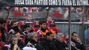 Ancelotti, en el banquillo del Madrid.