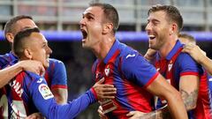 El Eibar celebra el tanto de Kike.