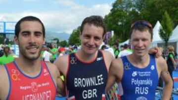 Hernández (bronce), Brownlee (oro) y Polyanskiy (plata).