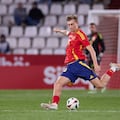 Dean Huijsen of Spain U21 seen in action during the Men's